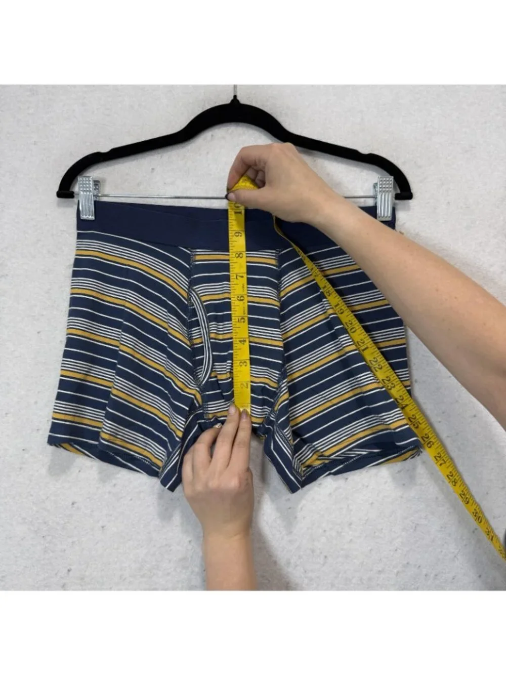 Pact Boxer Briefs Mens Medium Blue Striped Organic Cotton Stretch Underwear